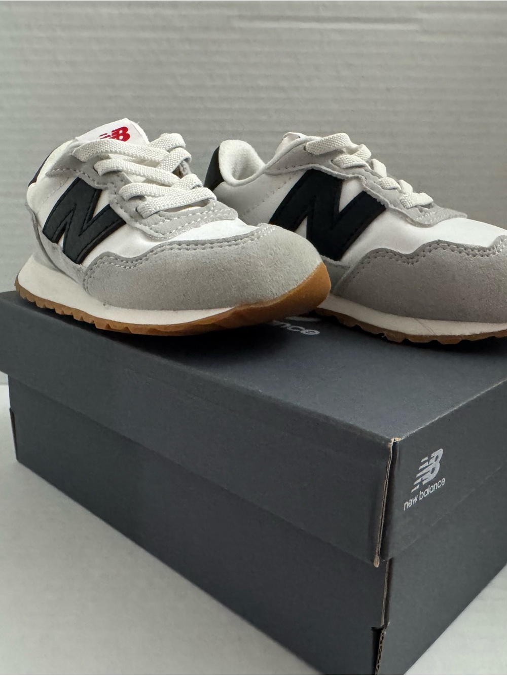 New Balance Kids White, Gray & Black Retro Runner Sneakers